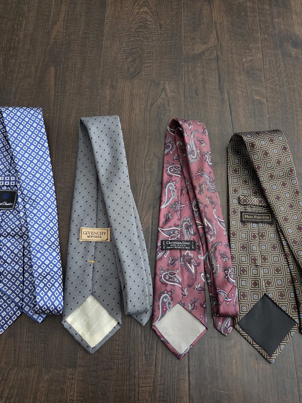Tie 4-Pack: Givenchy, Dior, David Donahue, Mark Pendelton